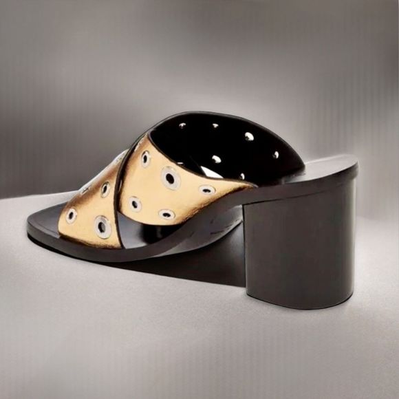 Rag & Bone Paige Sandals in Gold Grommet - Picture 15 of 16